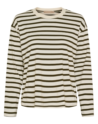 Marta du Chateau - MDCKara Langærmet Trøje - Olive